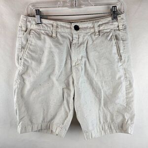 Hollister Shorts Mens 29 White Chino Classic Short Speckled Casual 8" Inseam